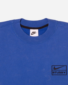Світшот NIKE X STÜSSY ACID-WASHED FLEECE CREW BLUE (DR4024-480) DR4024-480