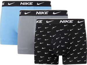 Труси-боксери Nike Everyday Cotton Stretch trunks 3 pack in black with graffiti wasitband 0000KE1008-9JI