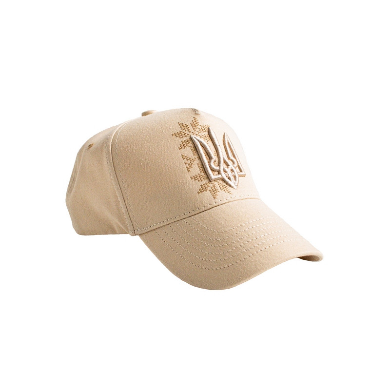 Бейсболка Kent&aver Тризуб вишивка (бежевий)+(орнамент) 4050-17-2 4050-17-2