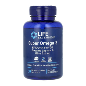 Рідина Super Omega-3 EPA/DHA Fish Oil Sesame Lignans & Olive Extract Enteric Coated  - 60 softgels 2022-10-1941
