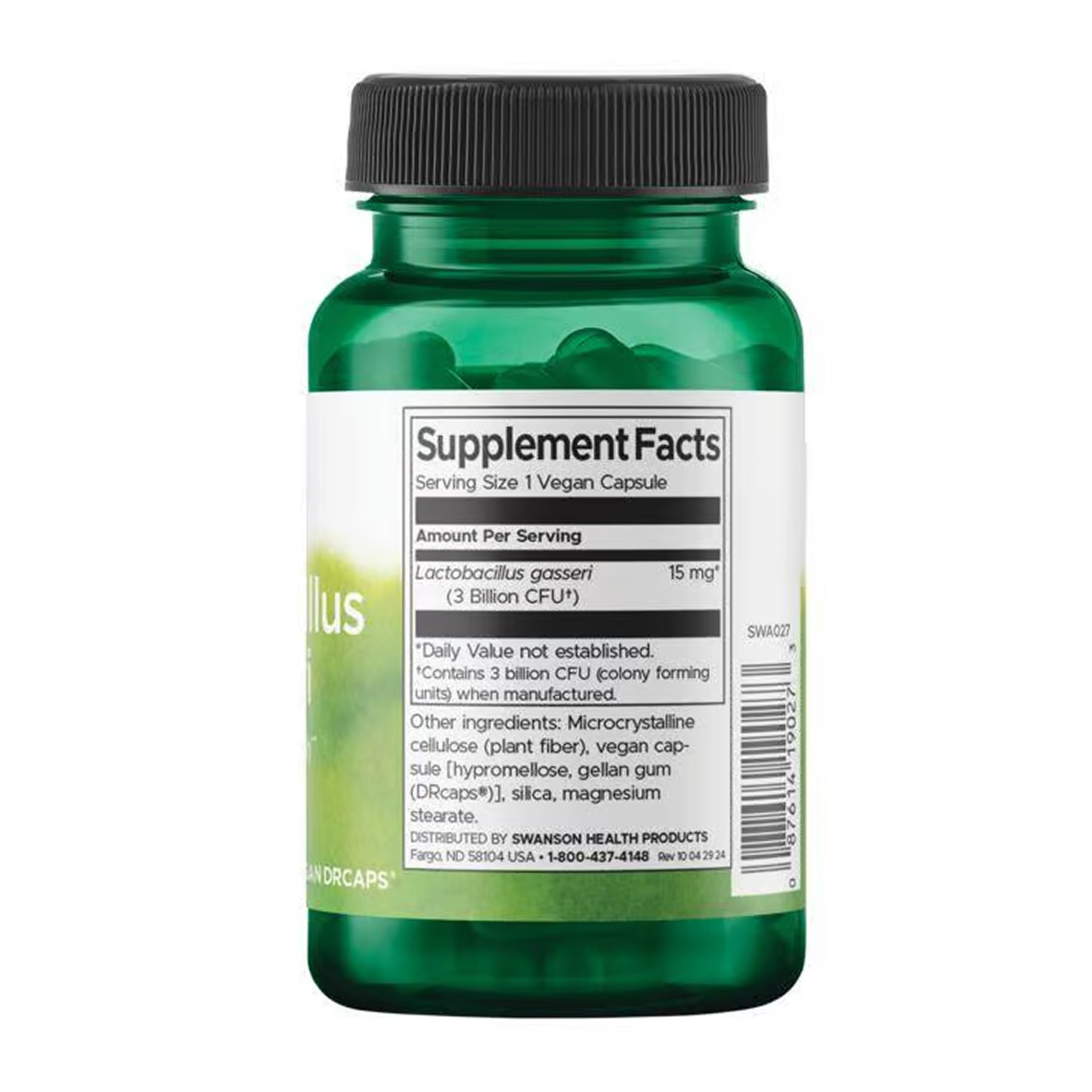 Капсули Swanson Lactobacillus Gasseri 3 Billion Cfu - 60 vcaps 2023-10-5870
