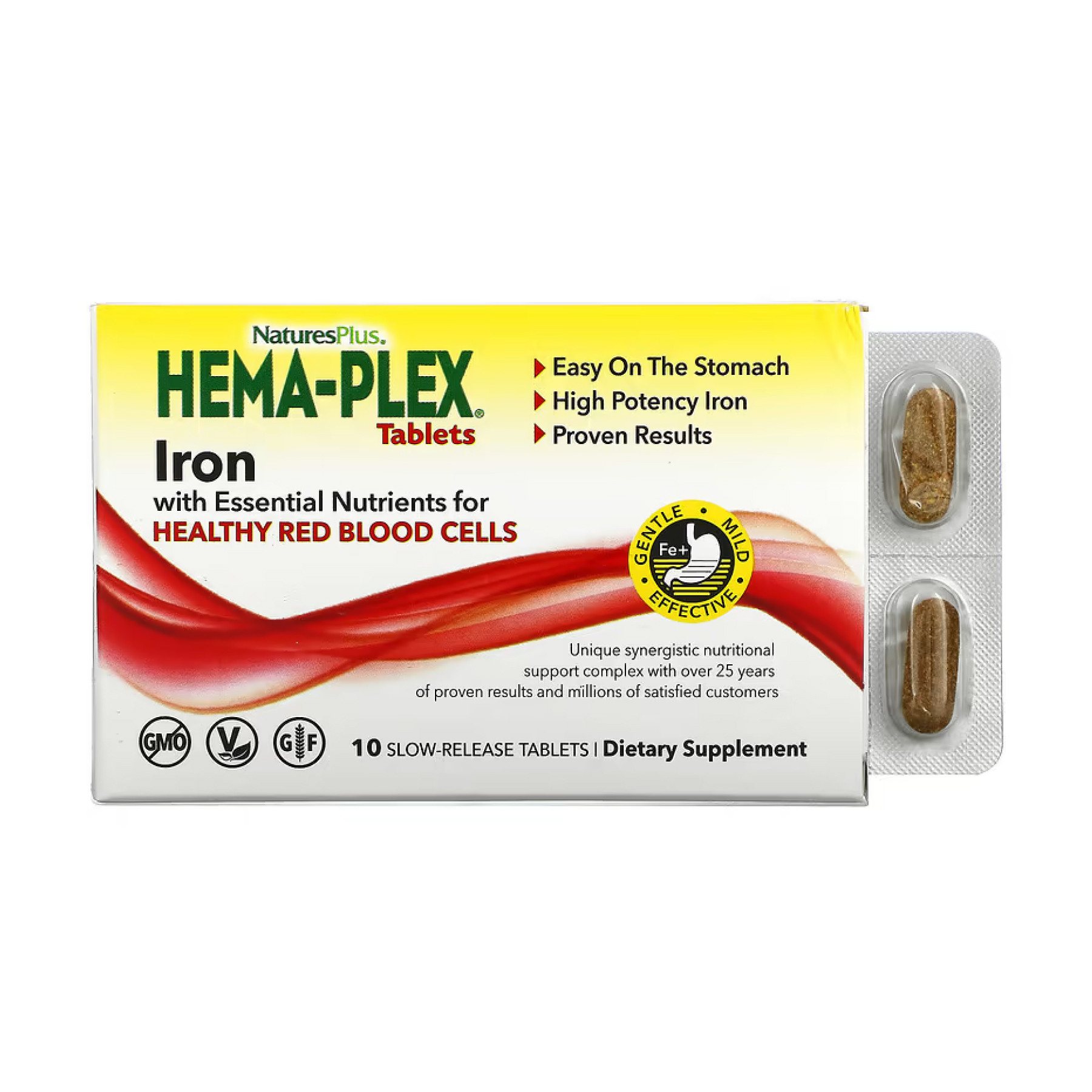 Таблетки Nature's Plus Hema-Plex -10 tabs 2023-10-4413
