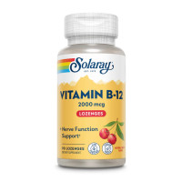Капсули Solaray Vitamin B-12 2000mcg - 90 lozenges Natural Cherry 2023-10-2387