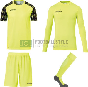 Футбольна форма воротарська дитячий Uhlsport REACTION GOALKEEPER SET жовто-чорний 1003667 03 1003667-03-CH