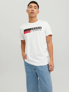 Футболка JJECORP LOGO TEE SS O-NECK NOOS 12151955-White-Detail:Play 4 Jack&Jones L Білий 12151955-WHITE-DETAIL:PLA