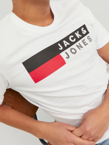 Футболка JJECORP LOGO TEE SS O-NECK NOOS 12151955-White-Detail:Play 4 Jack&Jones L Білий 12151955-WHITE-DETAIL:PLA