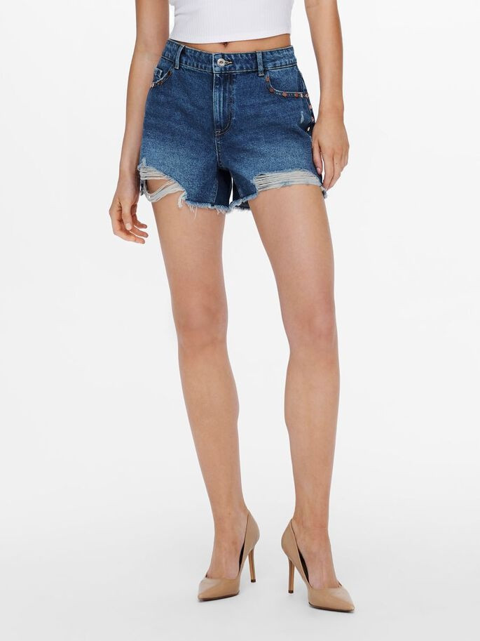 Шорти ONLSKY LIFE REG STUD DNM SHORTS PIM 15226997 Medium Blue Denim ONLY M Синій 15226997MediumBlueDenim