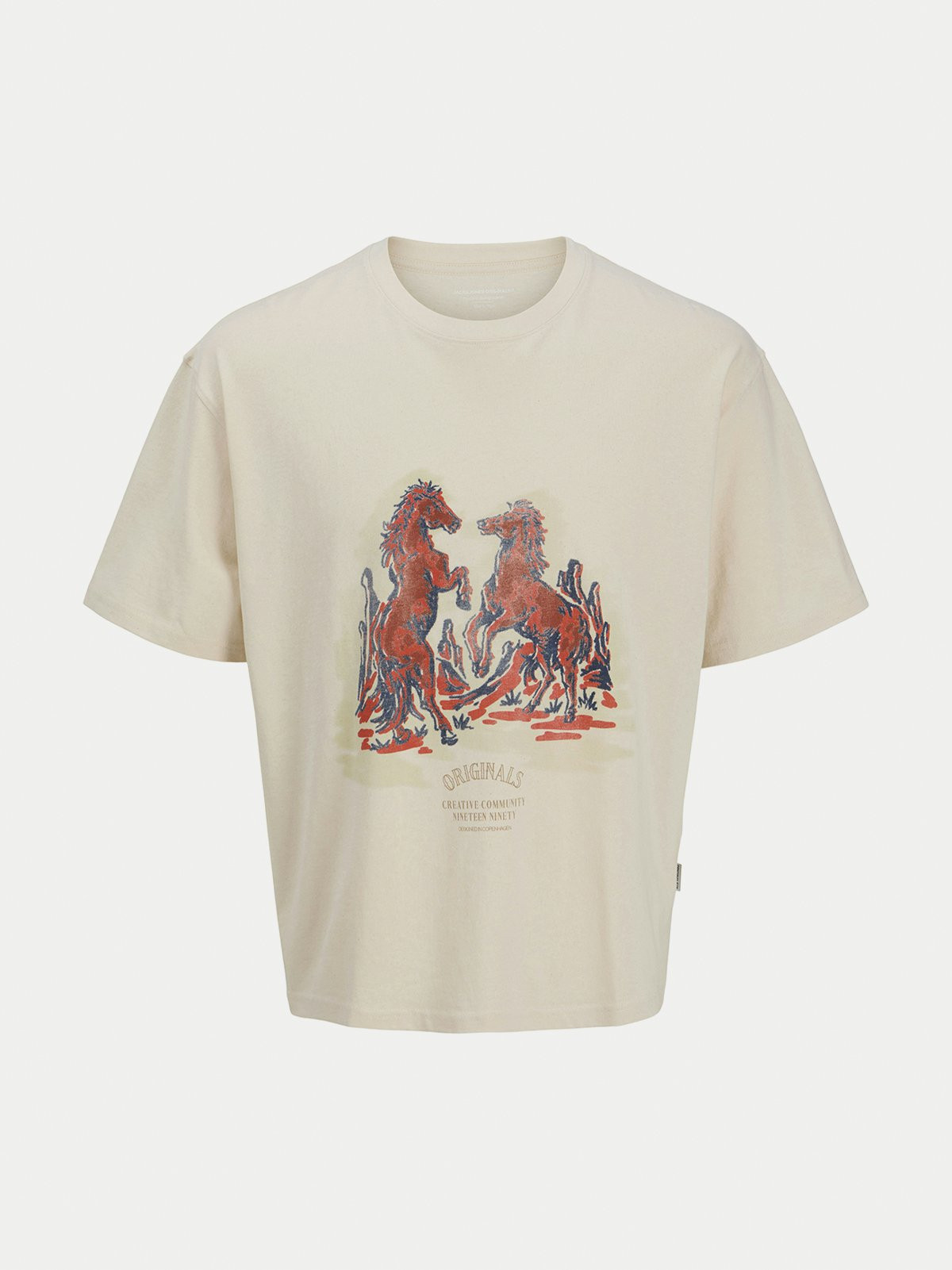 Футболка Jack & Jones JORAUSTIN RODEO TEE SS C.N. STYD AW24 12277897-Ecru