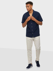 Сорочка JORWAVY SHIRT SS 12187608 Navy Blazer Jack&Jones L Темно-синій 12187608NAVYBLAZER