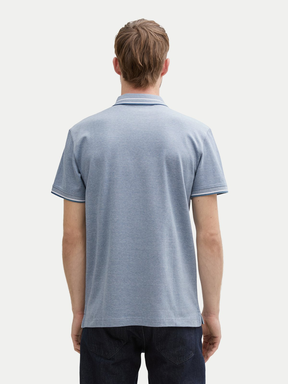 Футболка поло POLO SHIRT WITH STRETCH 1045629-37707 Tom Tailor L Блакитний 1045629-37707