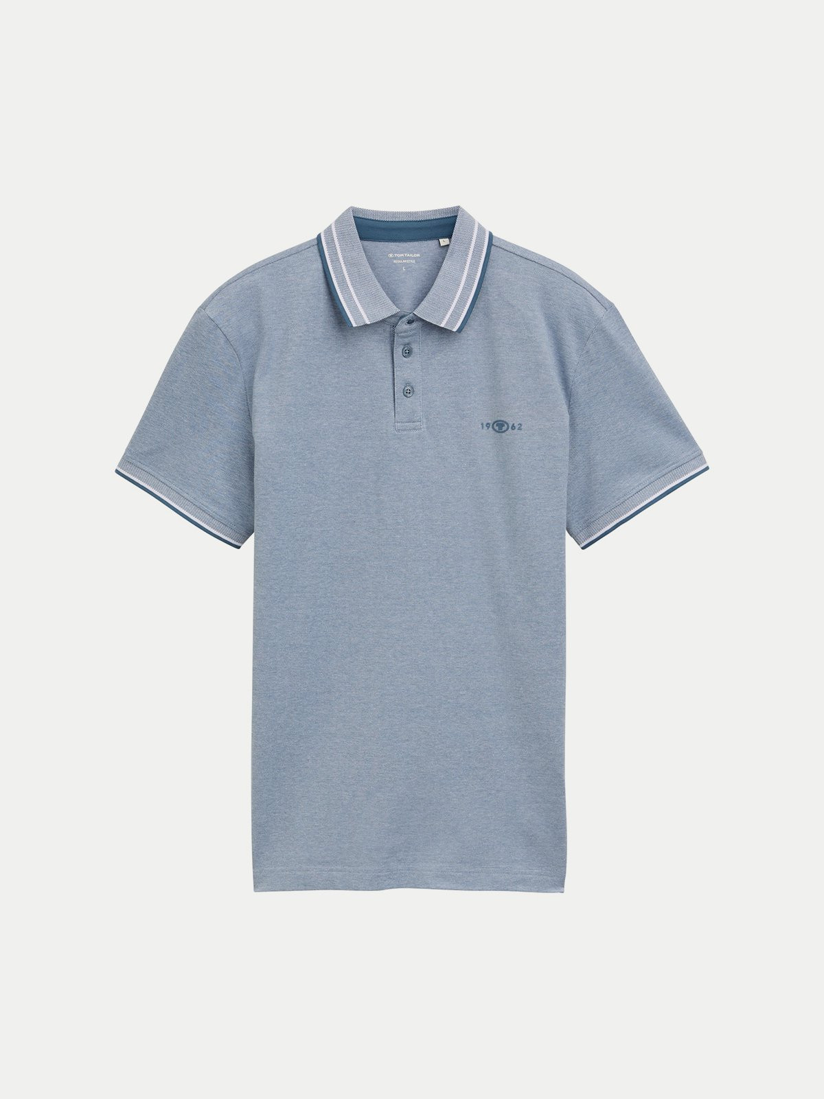 Футболка поло POLO SHIRT WITH STRETCH 1045629-37707 Tom Tailor L Блакитний 1045629-37707