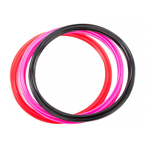 Кільця спортивні 12 шт (4 Червоні+4 Рожеві+4 Чорні) AVK3-610-600-001