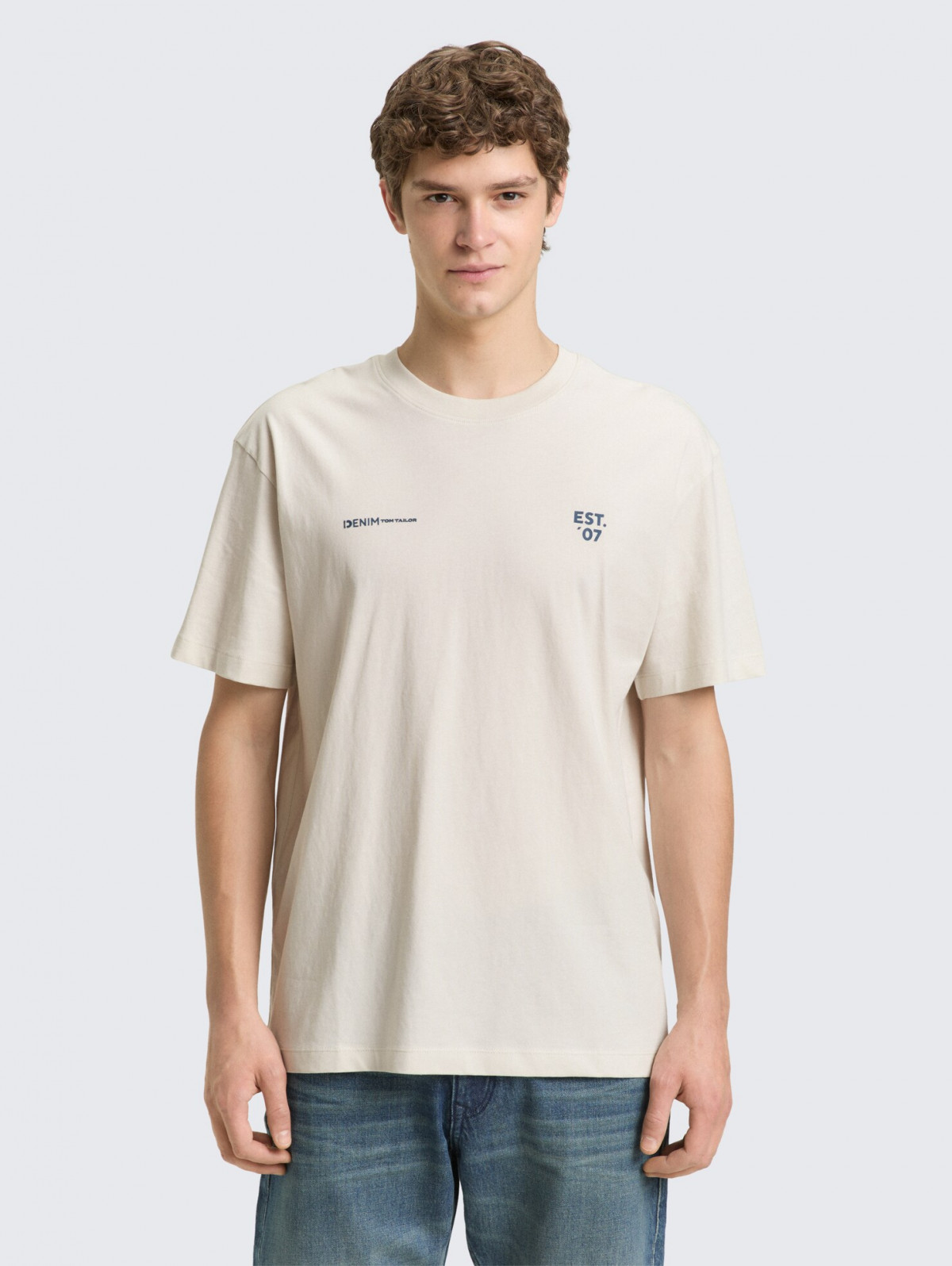 Футболка Relaxed fit T-shirt with print 1050315-32257 Tom Tailor L Білий 1050315-32257