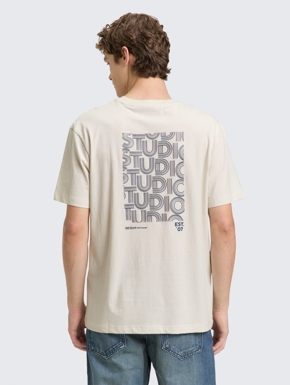 Футболка Relaxed fit T-shirt with print 1050315-32257 Tom Tailor L Білий 1050315-32257