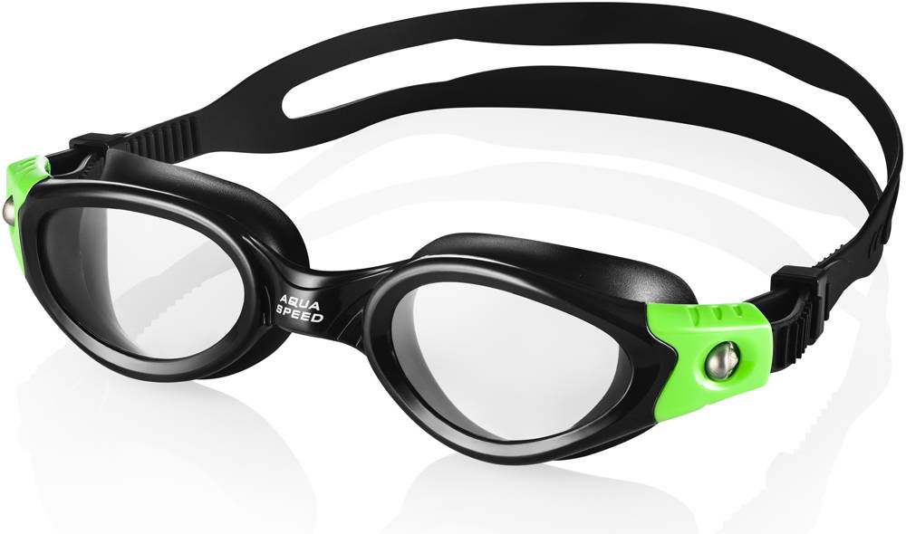 Окуляри для плавання Aqua Speed PACIFIC 6647 чорний, зелений Уні OSFM 015-38