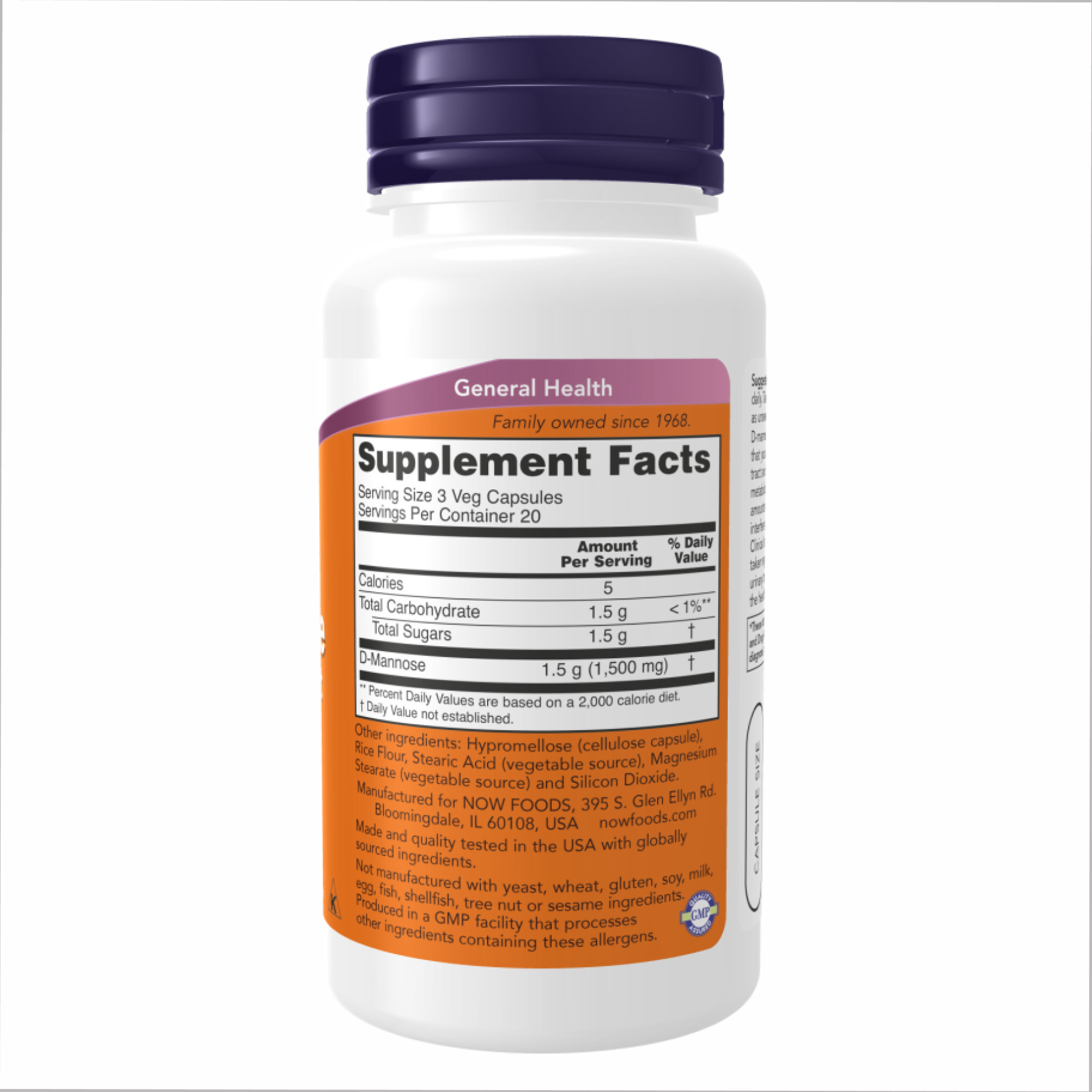 Софт гелеві капсули D-Mannose 500 mg - 120 Caps 100-58-8831431-20
