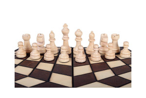 Шахи MADON Потрійні малі коричневий, бежевий Уні 27,5х27,5см MD164