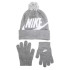 Шапка Nike Kids Dark Grey Heather Swoosh Beanie & Gloves Set 9A2695-042