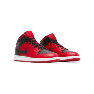 Кросівки Air Jordan 1 Mid Reverse Bred 2021 (GS) 554725-660