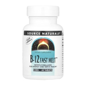 Таблетки Source Naturals Vitamin B-12 5mg - 60 tabs 2023-10-5300