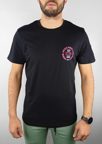 Футболка JJANDY TEE SS CREW NECK 12222339-Black Jack&Jones L Чорний 12222339-BLACK-PRINT:SMAL