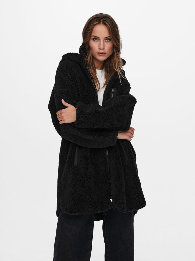 Пальто ONLSASCHA SHERPA JACKET CC OTW 15230461-Black ONLY L Чорний 15230461-BLACK