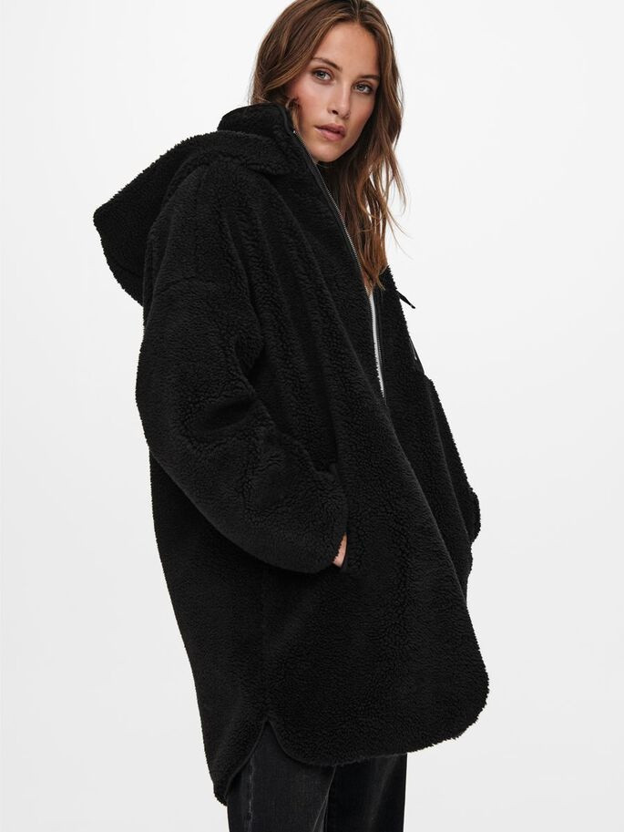 Пальто ONLSASCHA SHERPA JACKET CC OTW 15230461-Black ONLY L Чорний 15230461-BLACK