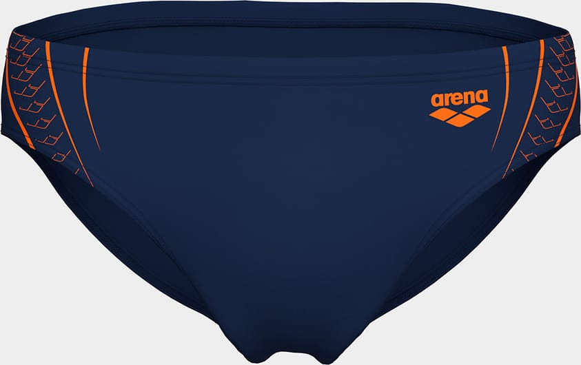 Плавки сліпи для чоловіків Arena DOUBLE GRAPHIC SWIM BRIEFS темно-синій, помаранчевий 105 010951-705