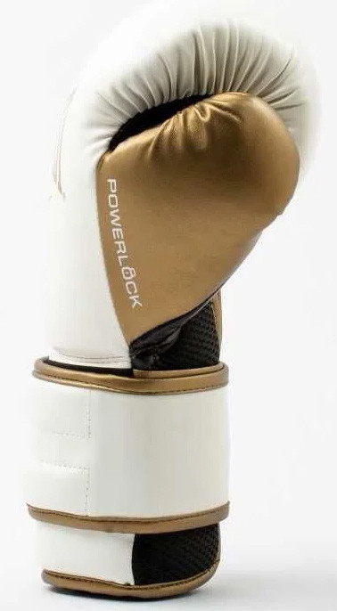 Рукавиці боксерські Everlast POWERLOCK 2R TRAINING GLOVE білий, золотий Уні 10 унцій P00003048