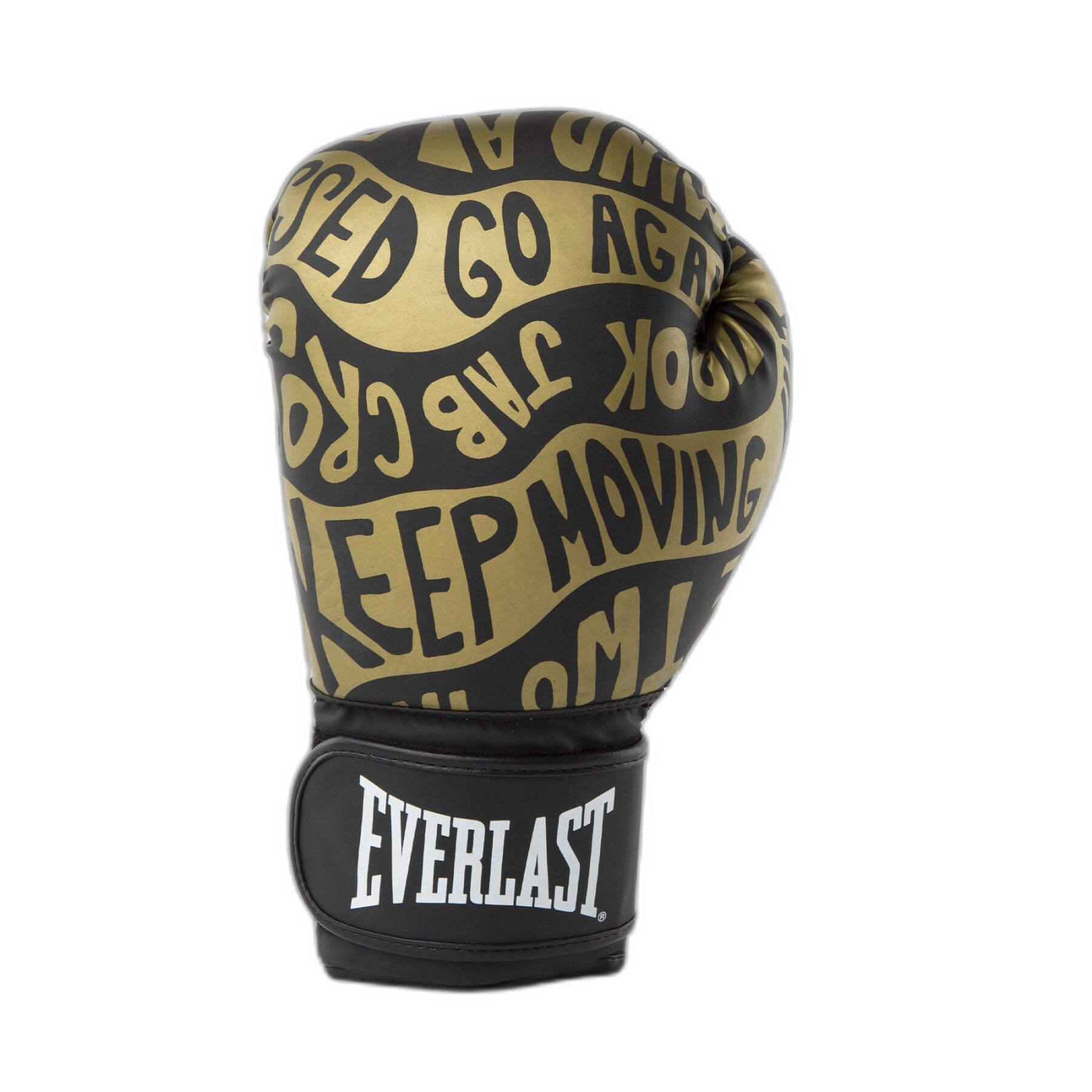Рукавиці боксерські Everlast SPARK TRAINING GLOVE чорний, золотий Уні 14 унцій 919580-70-8114