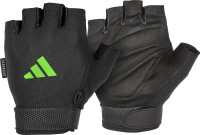 Рукавиці для тренінгу Adidas Essential Adjustable Gloves чорний, зелений L (ADGB-12455-NL) ADGB-12455-NL