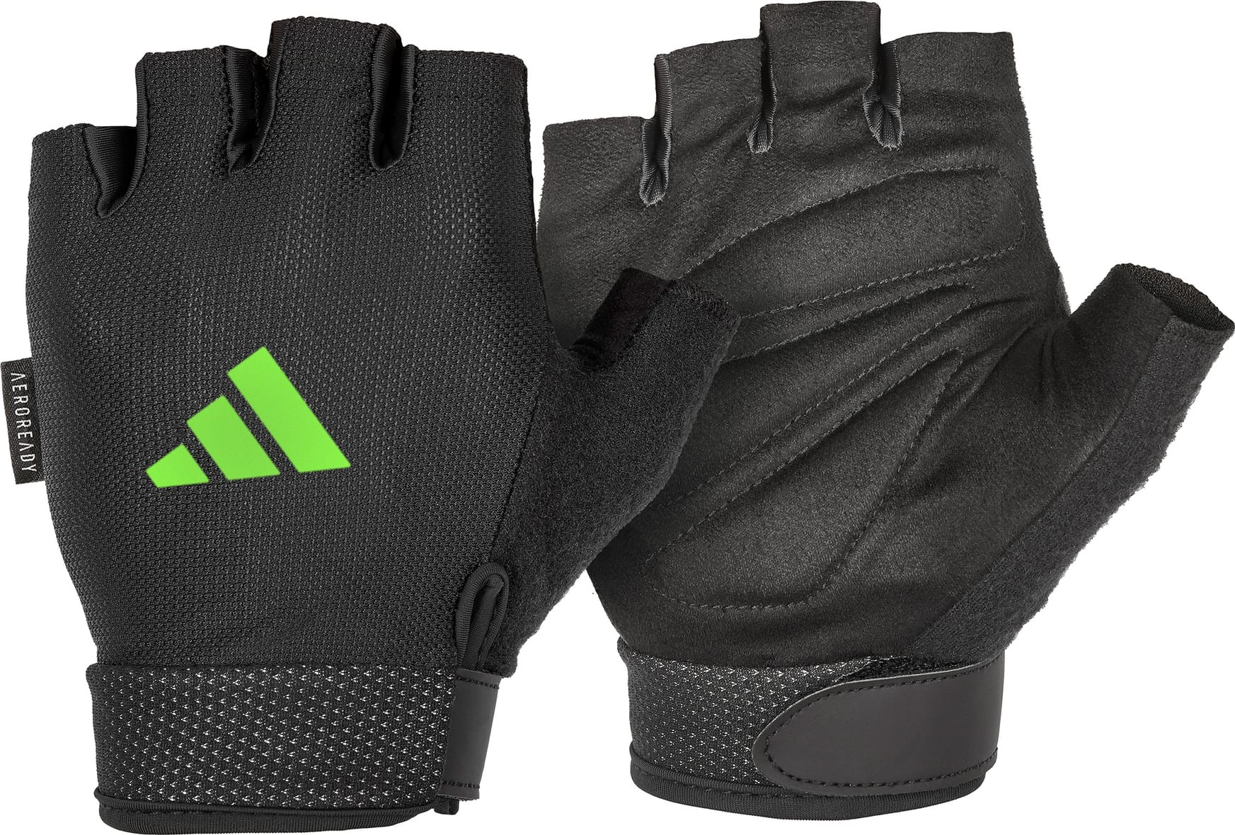 Рукавиці для тренінгу Adidas Essential Adjustable Gloves чорний, зелений L (ADGB-12455-NL) ADGB-12455-NL