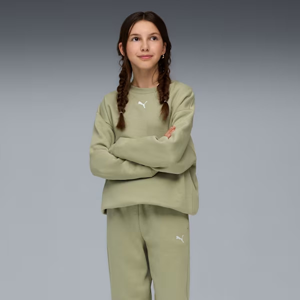 Костюм спортивний підлітковий Loungewear Sweat Suit 68972782 Puma 140 Фісташковий 68972782