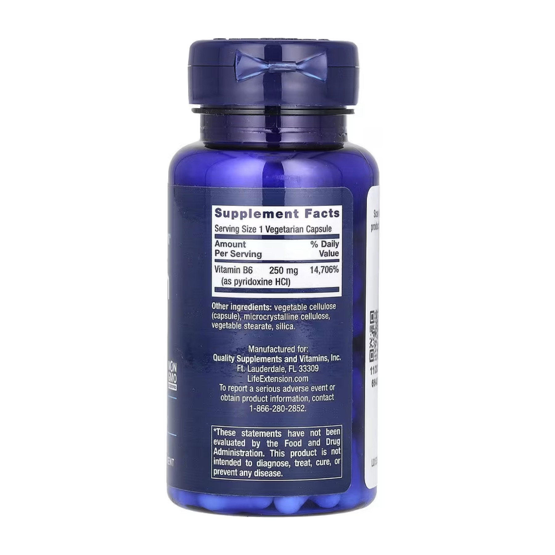 Капсули Life Extension Vitamin B6 250 mg - 100 vcaps 2023-10-5139
