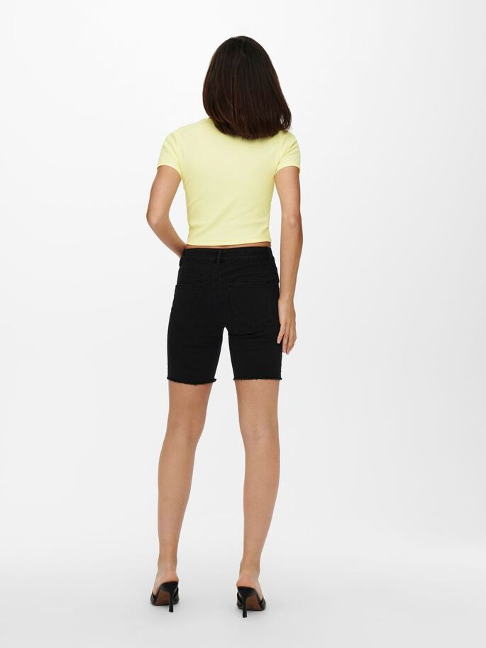 Шорти ONLSUN ANNE K MID SHRT RAW HEM BJ15690 15205854 Black Denim ONLY L Чорний 15205854BlackDenim