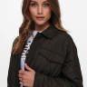 Пальто ONLTANZIA LONG QUILTED SHACKET CC OTW 15228453-Black ONLY M Чорний 15228453-BLACK