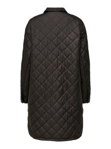 Пальто ONLTANZIA LONG QUILTED SHACKET CC OTW 15228453-Black ONLY M Чорний 15228453-BLACK
