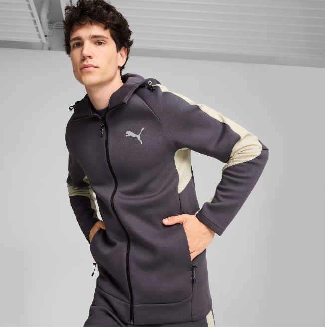 Толстовка EVOSTRIPE Full-Zip Hoodie 68170069 Puma L Темно-сірий 68170069