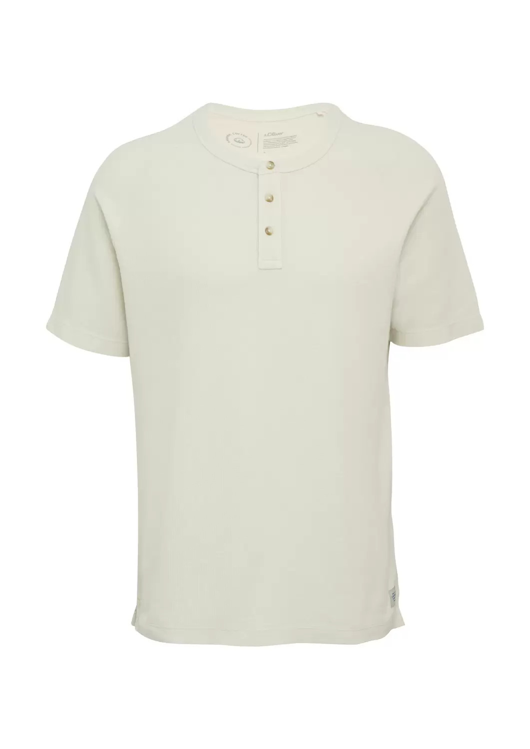 Футболка Waffle Henley Neck T-Shirt 2161840-0330 s.Oliver L Білий 2161840-0330