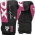 Рукавиці боксерські RDX BOXING GLOVES REX F4 чорний, рожевий 10 унцій (BGR-F4P) BGR-F4P