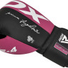Рукавиці боксерські RDX BOXING GLOVES REX F4 чорний, рожевий 10 унцій (BGR-F4P) BGR-F4P