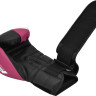 Рукавиці боксерські RDX BOXING GLOVES REX F4 чорний, рожевий 10 унцій (BGR-F4P) BGR-F4P