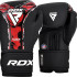 Рукавиці боксерські RDX BOXING GLOVES NEW AURA F17 чорний, червоний Уні 14 унцій BGR-F17BR