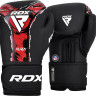 Рукавиці боксерські RDX BOXING GLOVES NEW AURA F17 чорний, червоний Уні 14 унцій BGR-F17BR