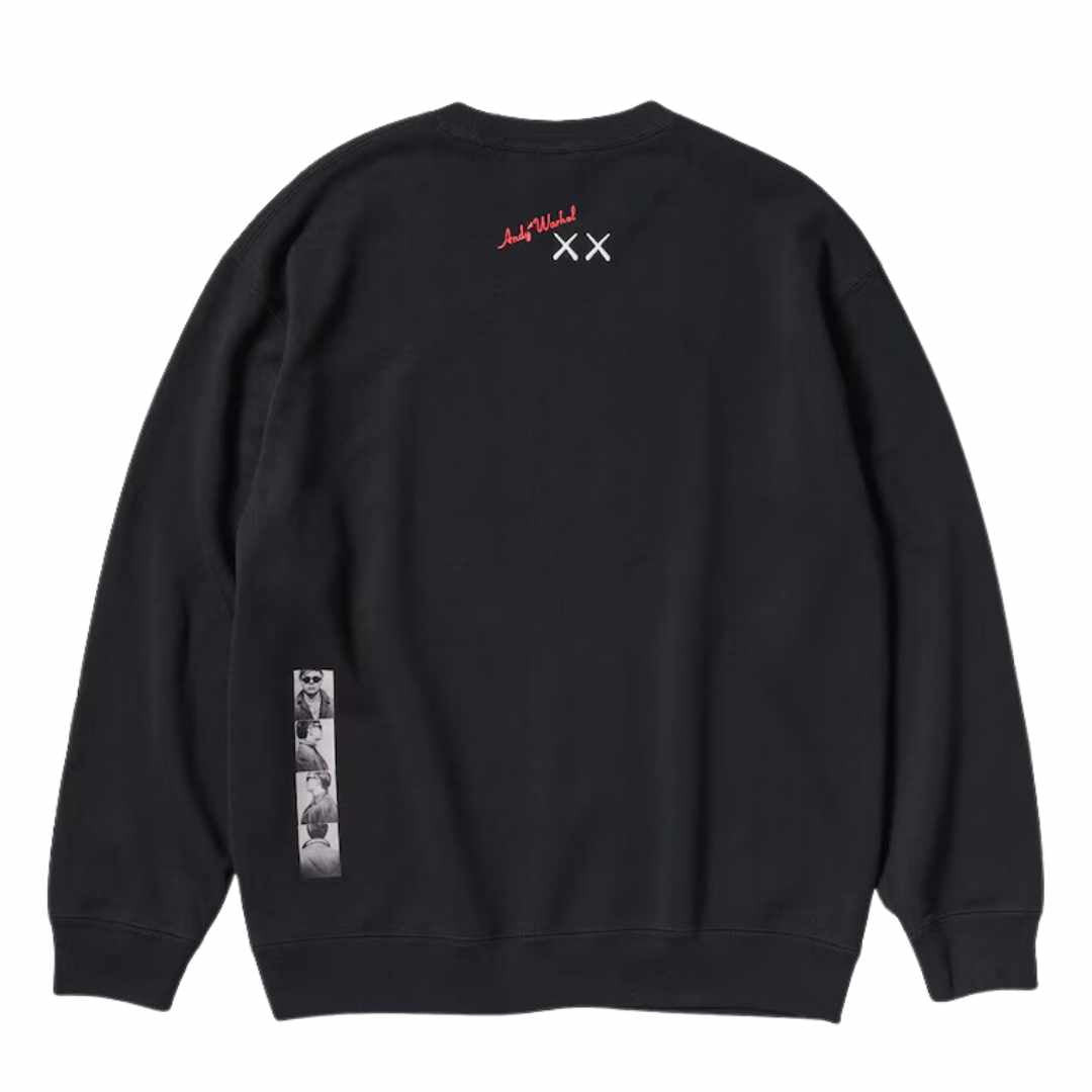 Толстовка KAWS x Uniqlo Warhol Graphic 476119 Sweatshirt (Black Phone red kaws) E476119-000