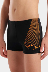Плавки Шорти для хлопчиків Arena BRIGHT SWIM SHORT чорний, помаранчевий 128 см 006721-503