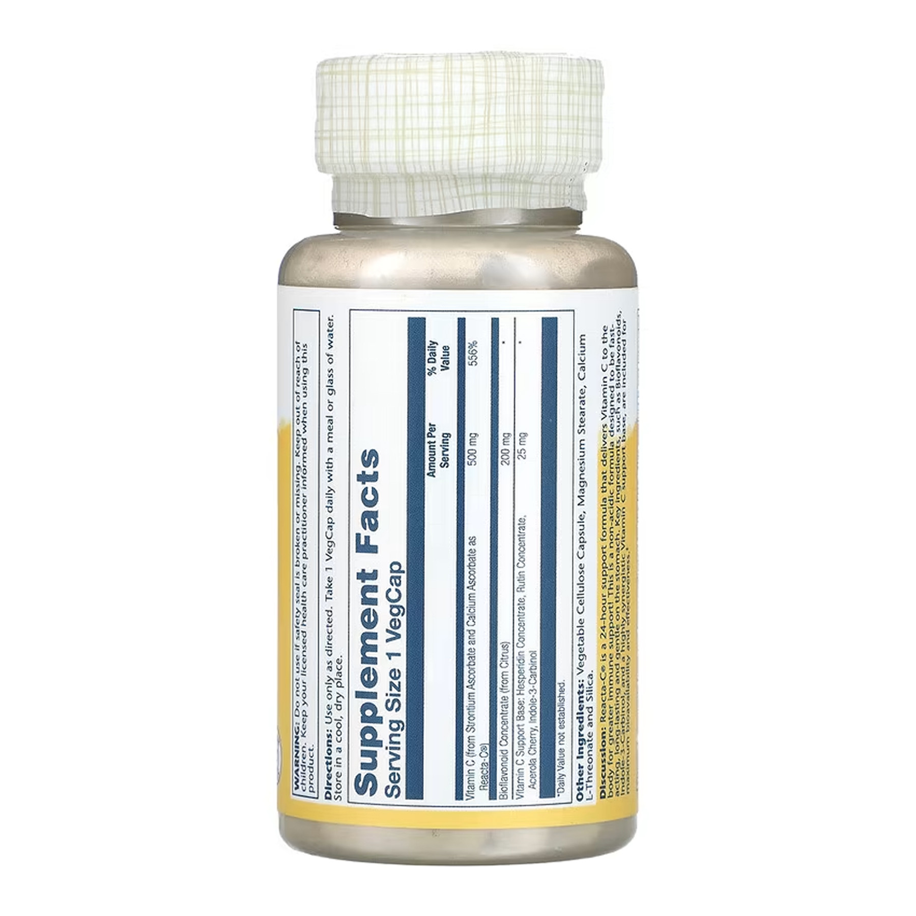 Капсули Solaray Reacta-C 500mg - 60 vcaps 2023-10-6786