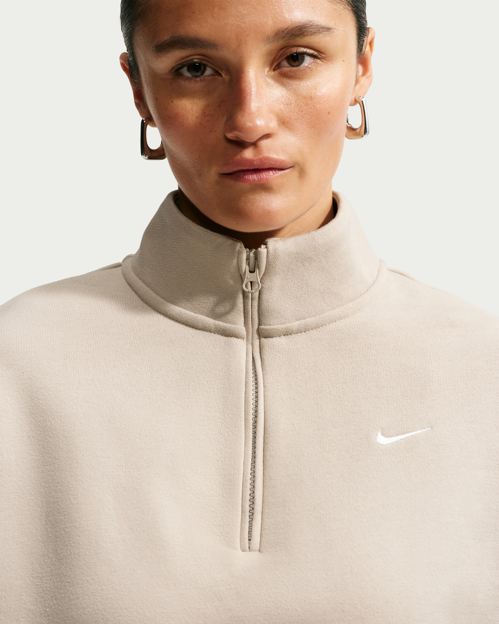 Толстовка Nike W STDO FLC MW OS CROP QZ IM8501-236