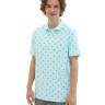 Поло Men's Polo Shirt with Palm Pattern 1042114ХХ35504 Tom Tailor L Блакитний 1042114ХХ35504