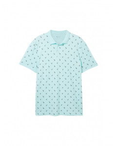 Поло Men's Polo Shirt with Palm Pattern 1042114ХХ35504 Tom Tailor L Блакитний 1042114ХХ35504